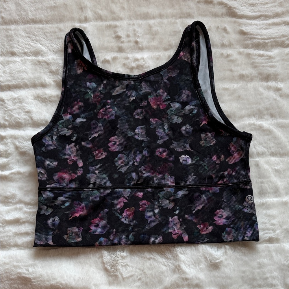 lululemon athletica Floral Sports Bra - Black and Purple